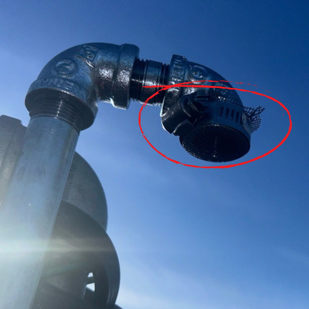 Well air vent on split cap well